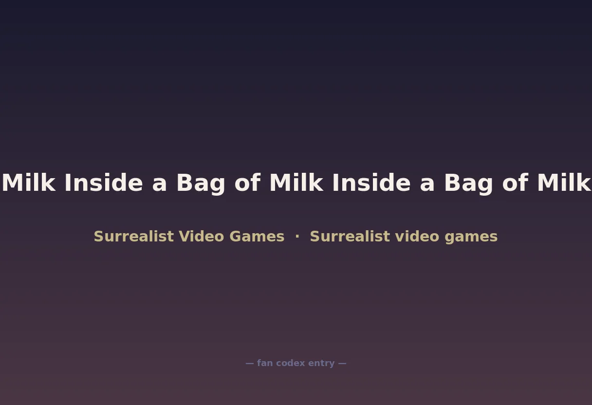 Milk Inside a Bag of Milk Inside a Bag of Milk