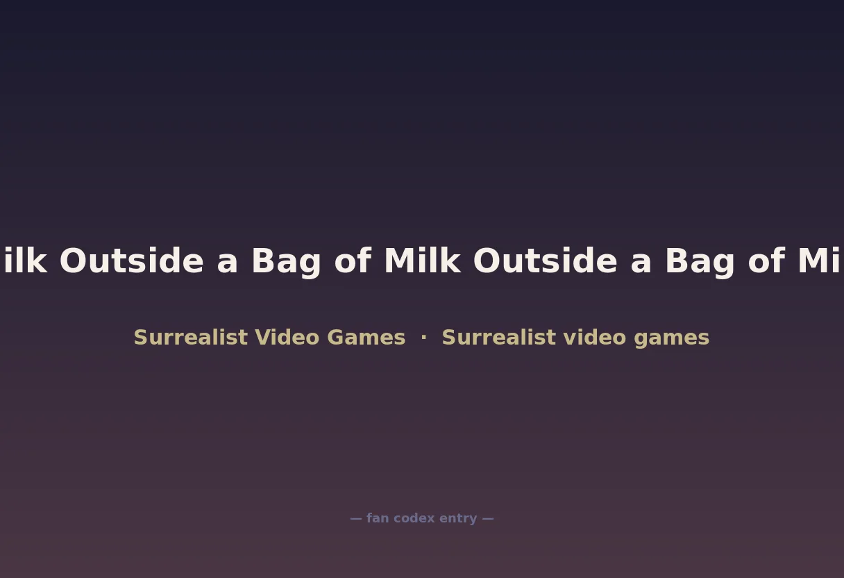 Milk Outside a Bag of Milk Outside a Bag of Milk